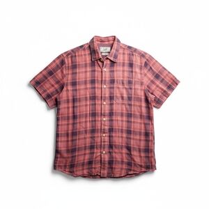 Grayers Clothiers Red Blue Plaid Short Sleeve Button Down Shirt L
